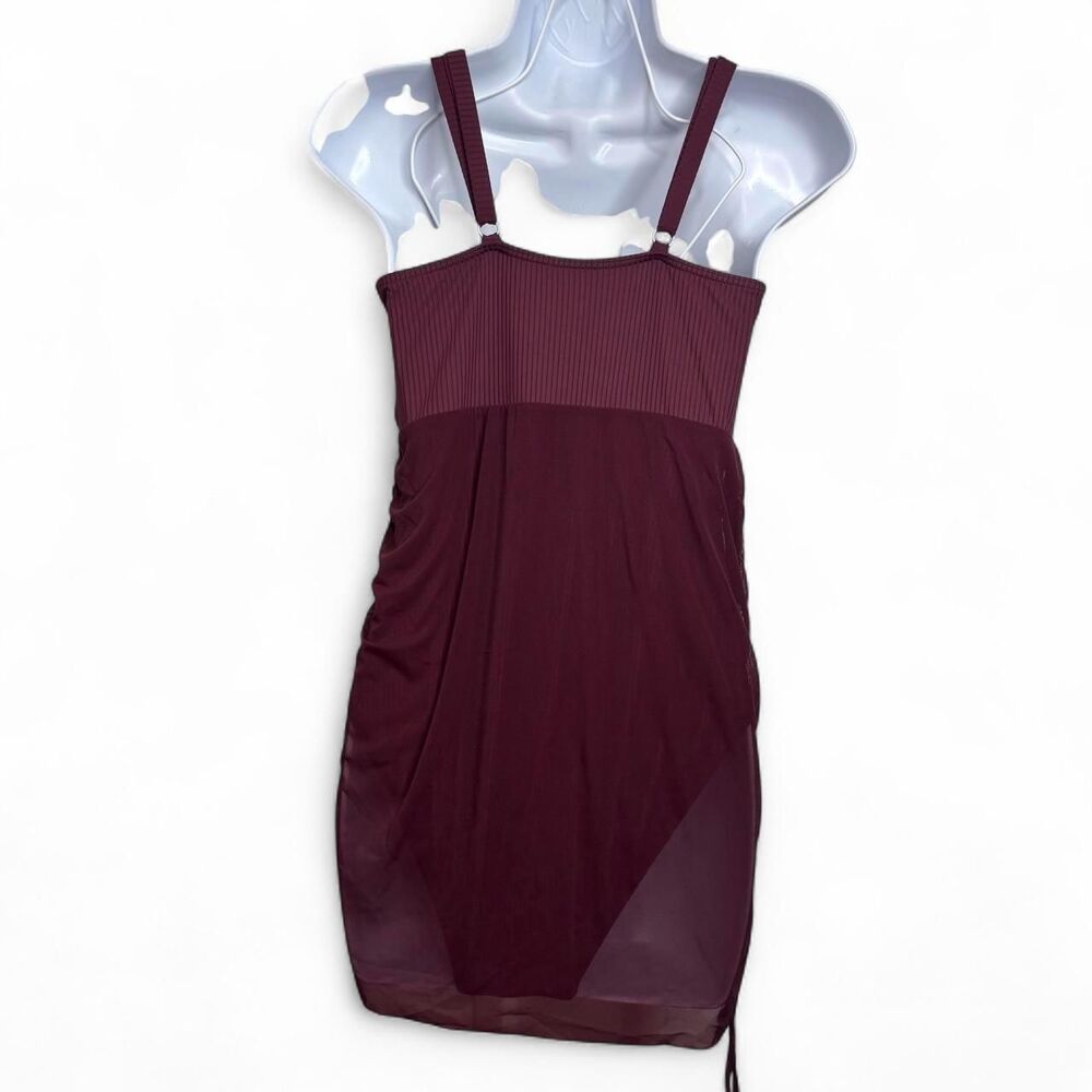M Charmo Ribbed Wrap Mesh Swim Dress - Picture 3 of 9